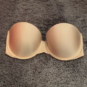 Strapless nude Victoria’s Secret bra